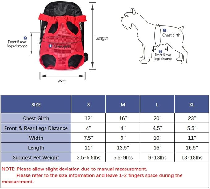 Leconpet Pet Carrier Backpack, Legs Out Adjustable Pet Front Cat Dog Carrier Backpack, Easy-Fit Dog Travel Backpack Carrier for Hiking Camping for Small Medium Puppies Cats (S, Blue Stripes)