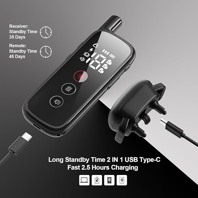 Dog Training Collar 2600FT Remote 3 Training