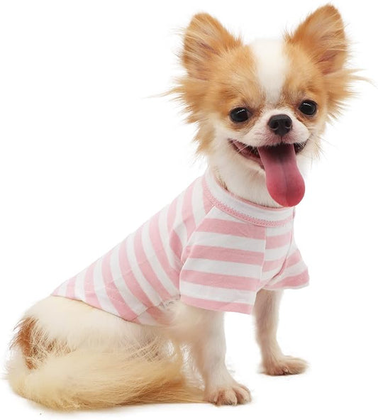 LOPHIPETS 100% Breathable Cotton Striped Dog Tee Shirt