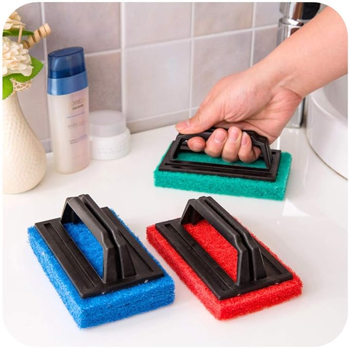 2 Pieces Fish Tank Scrubber Aquarium Cleaning Brush Fish Tank Cleaning Brush Glass Algae Scraper for Aquariums and Home Kitchen, Blue