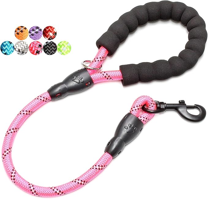 BAAPET 2/4/5/6 FT Dog Leash with Comfortable Padded Handle and Highly Reflective Threads for Small Medium and Large Dogs (2FT-1/2''