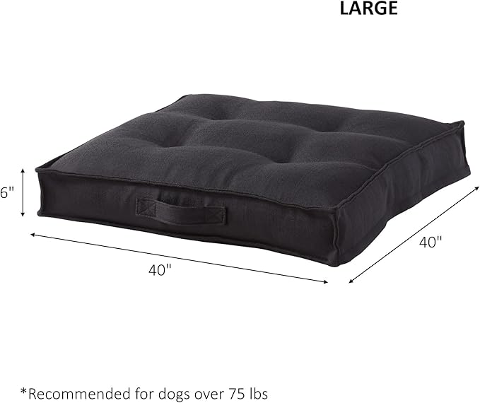 Happy Hounds Milo Square Tufted Pillow Dog Bed (40" x 40"), 40.0" 40.0" W 6.0" Th