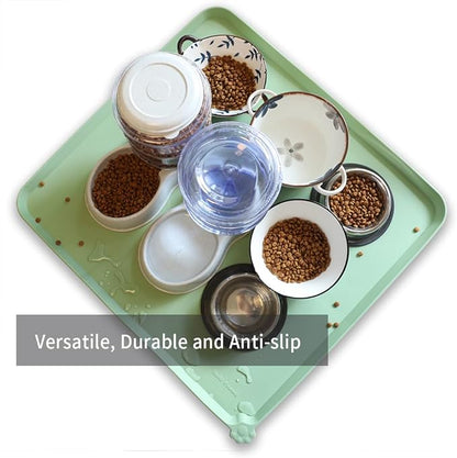 Hoki Found XX-Large Silicone Pet Food Mats Tray