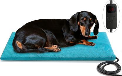 clawsable Super Large Size Pet Heating Pad Electric Heating Pad for Dogs 6 Temperature 5 Timers