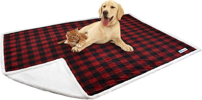 PetAmi WATERPROOF Dog Blanket for Medium Large Dog 60x40 Checker