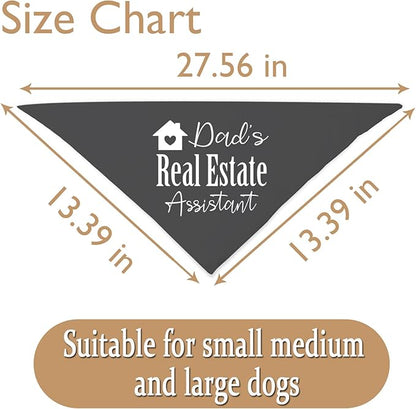 JXGZSO 1 Piece Real Estate Dog Bandana Mom's/Dad’s