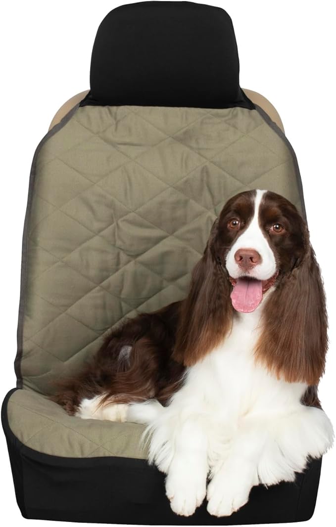 PetSafe Happy Ride Quilted Dog Car Seat Cover – Waterproof & Durable – Machine Washable – Fits Most Cars
