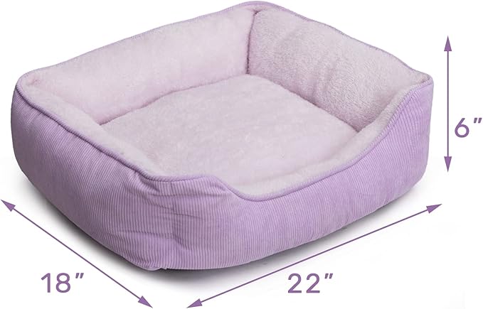 Hollypet Rectangle Plush Dog Bed Cat Bed Self-Warming Pet Bed