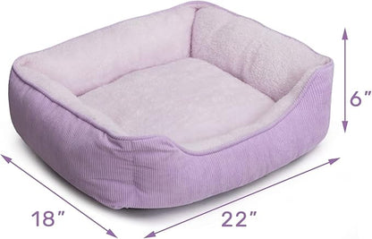 Hollypet Rectangle Plush Dog Bed Cat Bed Self-Warming Pet Bed