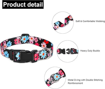 Adjustable Dog Collar with Patterns