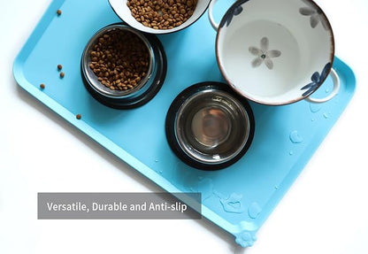 Hoki Found Large Silicone Pet Food Mats Tray