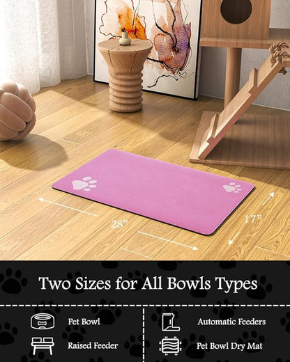 Pet Feeding Mat-Absorbent Dog Mat for Food and