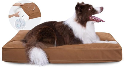 Miguel Durable Canvas Dog Bed Waterproof Dog Bed with Removable Washable Cover 14 Ounce Canvas Dog Pillow for Large Medium Small Dogs Indoor Outdoor Pet Mat 40 x 30 inch,