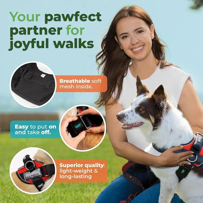 Joyride Harness 2.0 - The Original Side Ring No Pull Dog Harness - No Choke, Escape Proof, Reflective, 3 Leash Clips, Quick Fit Pet Vest - Easy Walks & Training - for Small, Medium & Large Dogs