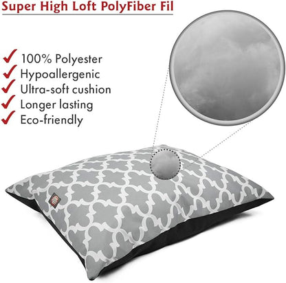 Majestic Pet Rectangle Large Dog Bed Washable – Non Slip Comfy Pet Bed – Dog Crate Bed Super Value Pillow Dog Bed – Dog Kennel Bed for Sleeping 46 x 35 Inch