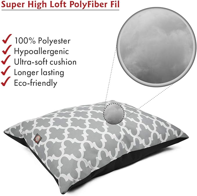 Majestic Pet Rectangle Medium Dog Bed Washable – Non Slip Comfy Pet Bed – Dog Crate Bed Super Value Pillow Dog Bed – Dog Kennel Bed for Sleeping 35 x 28 Inch