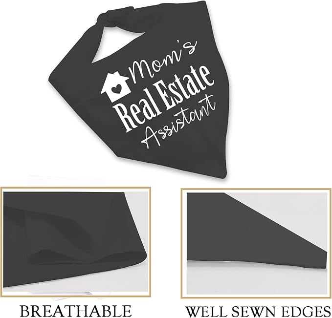 JXGZSO 1 Piece Real Estate Dog Bandana Mom's/Dad’s