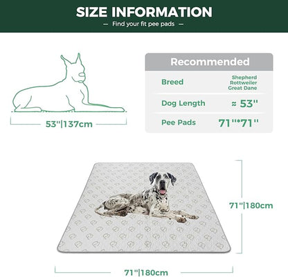 FXW Washable Pee Pads for Dogs 70.9" x 70.9", Specifically 32/40/45inch 8
