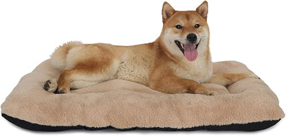 36 inch Dog Crate Pad for Medium Sized Dogs Washable,Soft Comfy 24x36 Dog Bed for Kennel with Anti-Slip Bottom Pet Sleeping Mat,Khaki