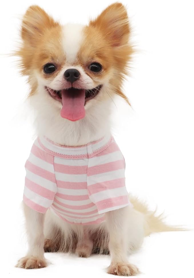 LOPHIPETS 100% Breathable Cotton Striped Dog Tee Shirt