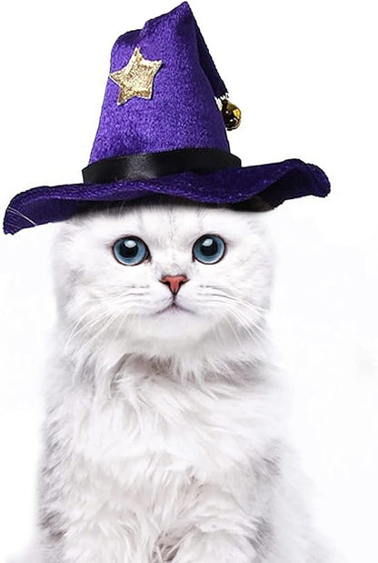 NAMSAN Pet Halloween Costumes Hat Cat Wizard Hat