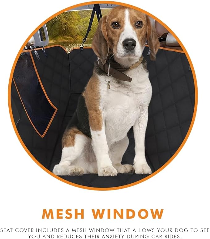 Dog Car Seat Cover for Back Seat Pocket,100% Waterproof,