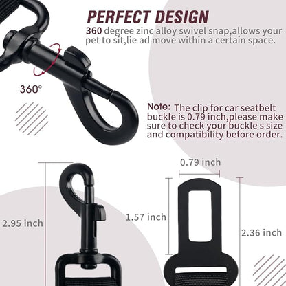 COOYOO Dog Seat Belt 3 Piece