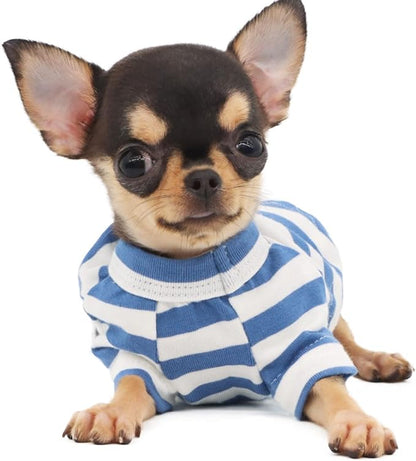 LOPHIPETS 100% Breathable Cotton Striped Dog Tee Shirt