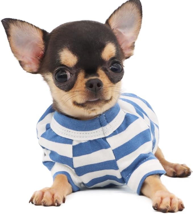 LOPHIPETS 100% Breathable Cotton Striped Dog Tee Shirt