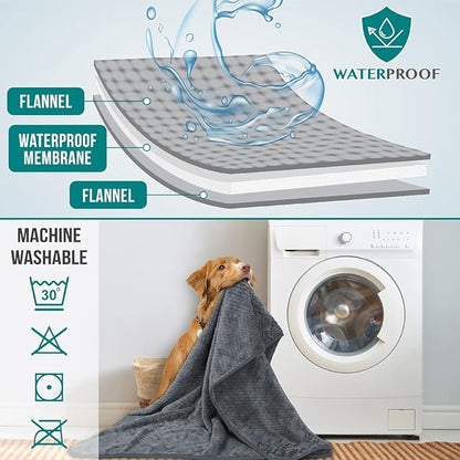 PetAmi Waterproof Dog Blanket 40x60 Gray