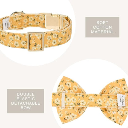 Adjustable Pet Bow Tie and Dog Collar for Small Medium Large Dogs