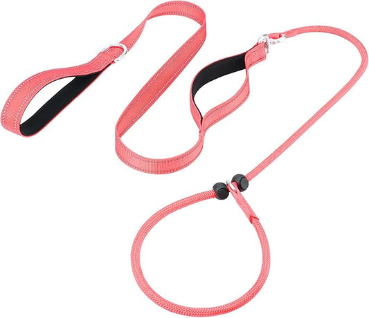 Aiyuda Tangle-Free Slip Lead for Dogs with Padded Traffic Handle 6ft Dog 40 LBS,