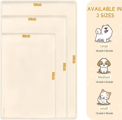 MateeyLife Silicone Cat & Dog Food Mat for Floors Waterproof