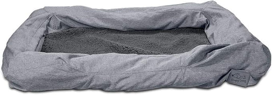 Floppy Dawg Bolster Dog Bed Replacement Cover. Fits PetFusion, JoyElf, BarksBar, and PuppBudd Sofa Style, Raised Rim, Pillow Side Models. Machine Washable, Fitted Slip-On. Large 36L x 30W.