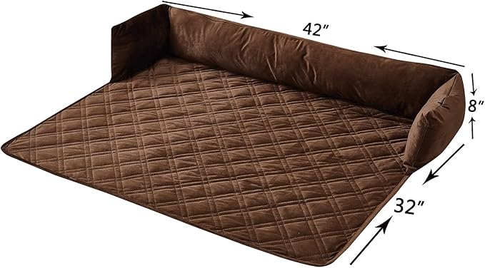 Brilliant Sunshine Premium Chocolate Silky Velvet Pet Sofa Bed