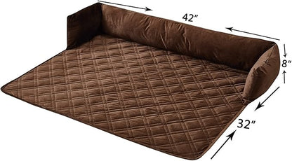 Brilliant Sunshine Premium Chocolate Silky Velvet Pet Sofa Bed