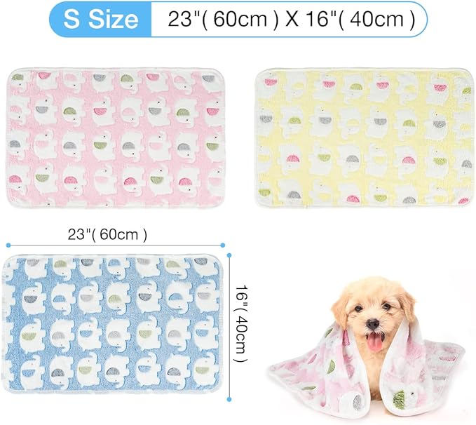 Pet Soft 1 Pack 3 Blankets Dog Blankets Small 3 Pack 3S)
