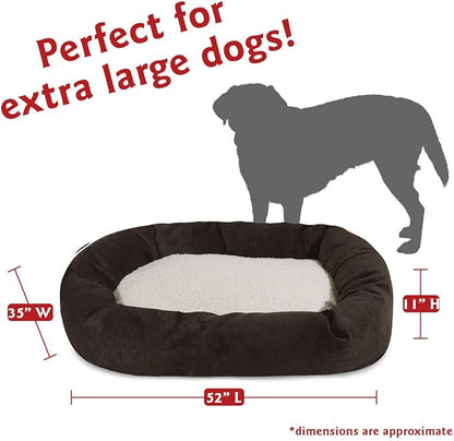 52 inch Storm Villa Collection Sherpa Bagel Dog Bed