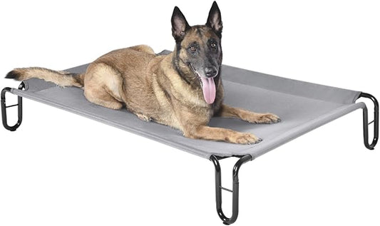 pettycare Elevated Outdoor Dog Bed 65 lbs,Grey