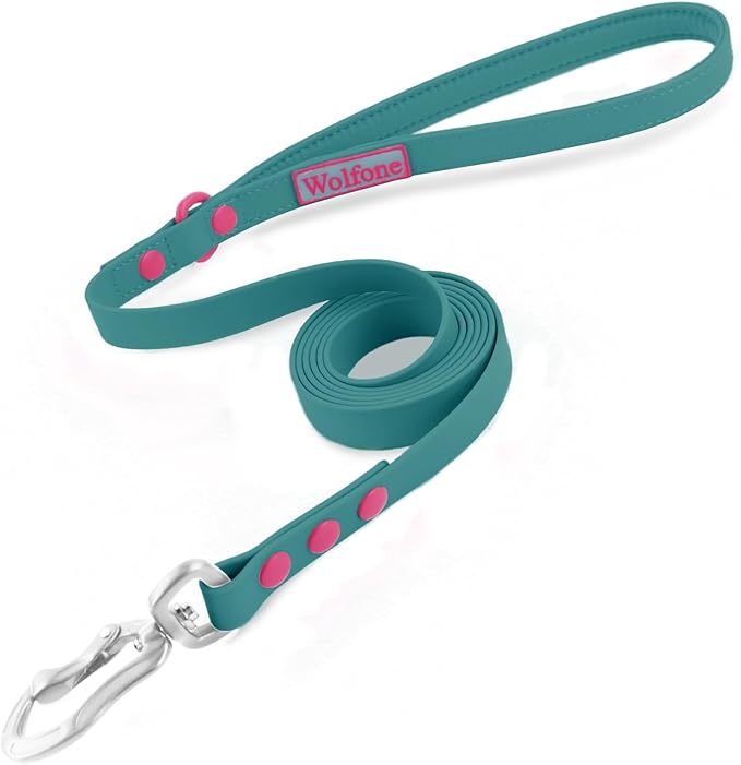Waterproof Dog Leash Carabiner Leash for Dogs Soft 5ft*15mm*2.0mm Viridian