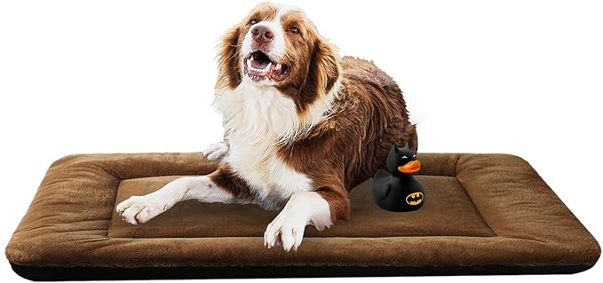 Dog Beds Crate Pad for Dogs Fit Metal Dog Crates (48inch, Brown)