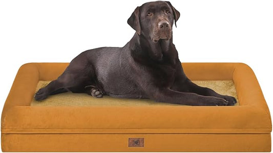 Orthopedic Washable Large Dog Bed: Jumbo Dog Bed Bolster Waterproof