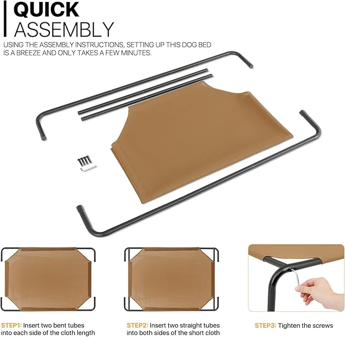 MoNiBloom Elevated Dog Bed for Large Dogs 54 Inches