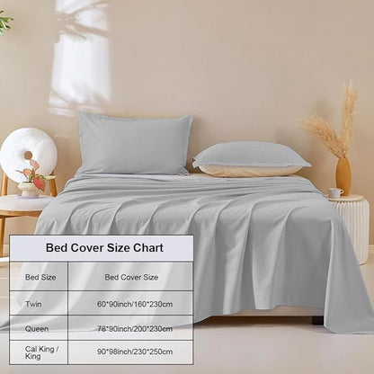 DUJUIKE Waterproof Bed Cover for Dog and Cats,Pet Hair Resistant Bed Sheet Cover, Protective Bed Liner Cover with 100% Waterproof Breathable Thin Fabric (Queen 78 * 90 inch, Grey)