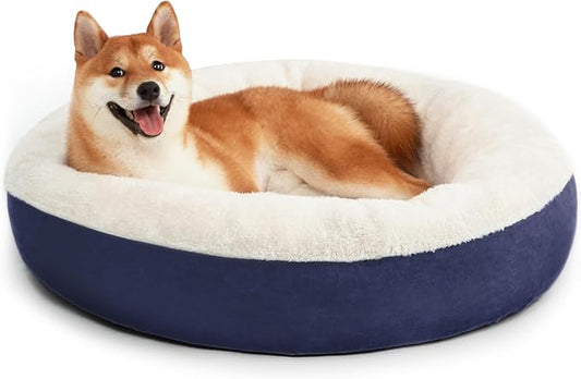 Love's cabin Round Donut Cat and Dog Cushion Bed 30in Pet