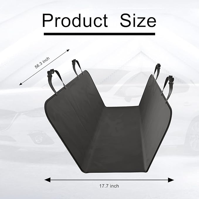 Ajxn Dog Back Seat Cover Protector Waterproof Scratchproof Pack-1 (Black)