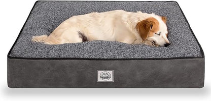 Memory Foam Dog Bed for Extra Large Dogs- Waterproof Dog Bed Mat with Removable Washable Cover