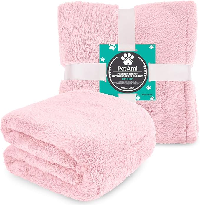 PetAmi Fluffy Waterproof Dog Blanket for Medium Large Dogs 40x60)