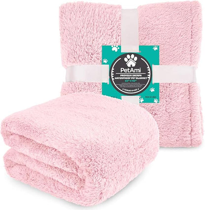 PetAmi Fluffy Waterproof Dog Blanket for Medium Large Dogs 40x60)