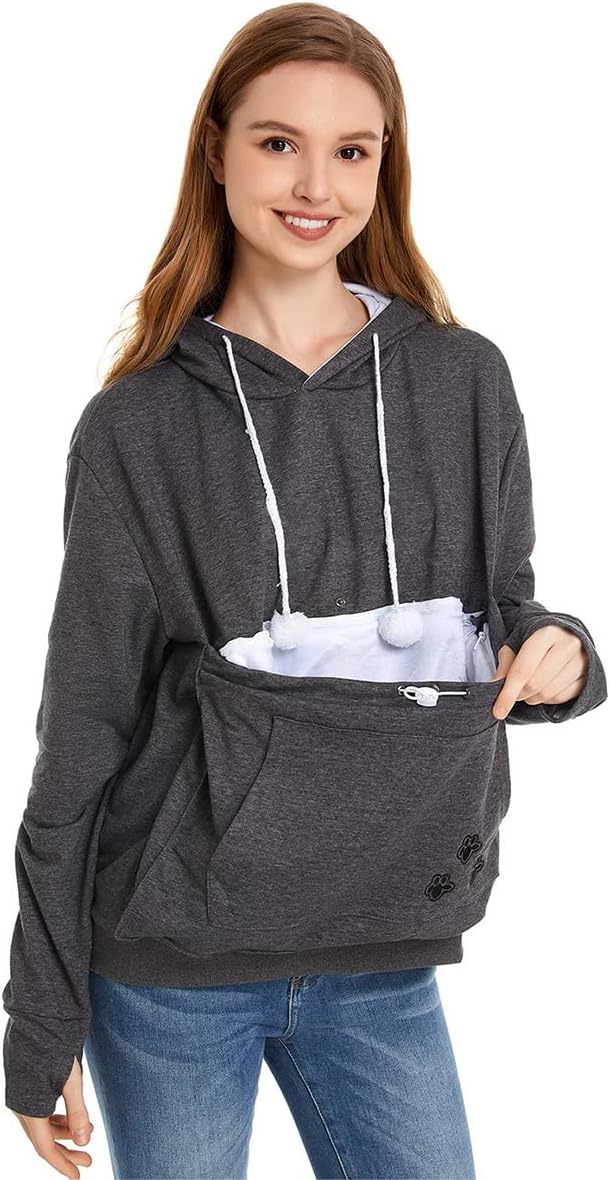 LINYUCHEN Cat Dog Pouch Hoodie Large Pet Pouch